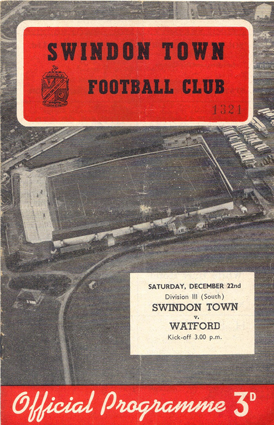 <b>Saturday, December 22, 1956</b><br />vs. Watford (Home)